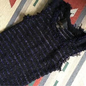 Maguire Medium cobalt and black cozy sparkly dress